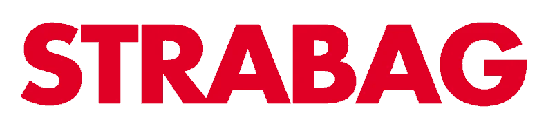 Logo firme STRABAG, klijent i partner geodetsko-inženjerske firme InfraTech